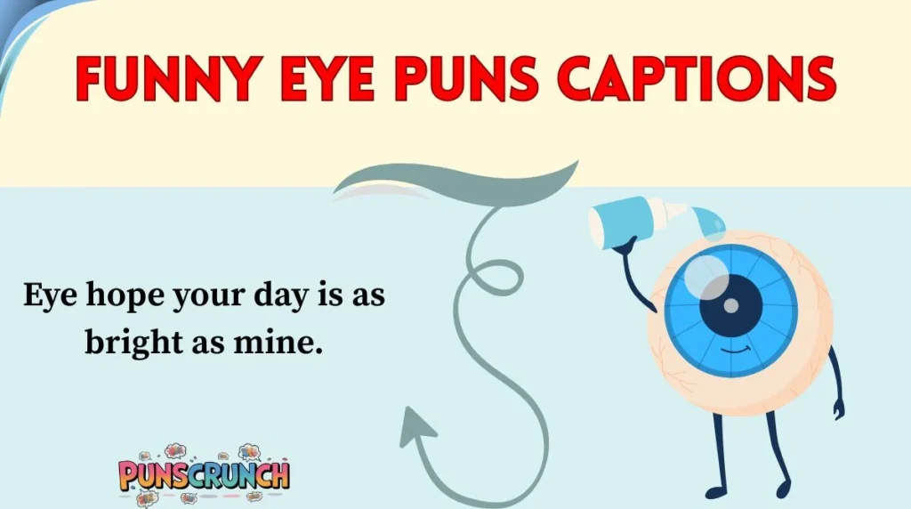 Funny Eye Puns Captions
