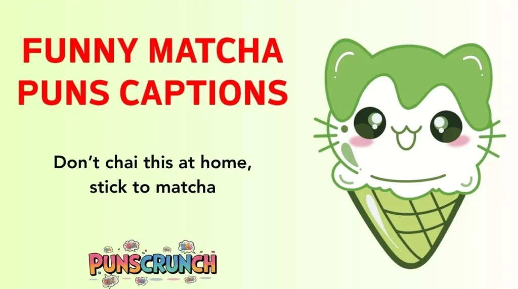 Funny Matcha Puns Captions
