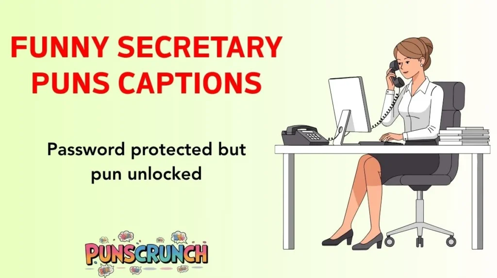 Funny Secretary Puns Captions