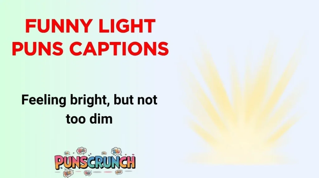 Funny Light Puns Captions