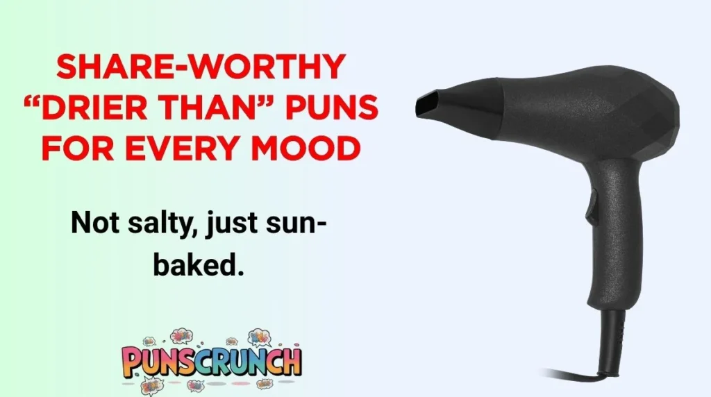 Share-Worthy “Drier Than” Puns for Every Mood