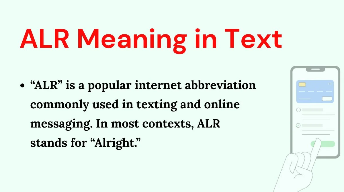 ALR Meaning in Text