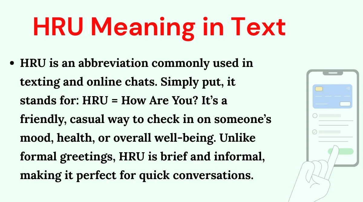 HRU Meaning in Text
